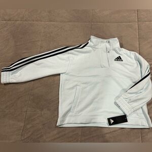 Adidas Sky Blue Cropped Sweatshirt